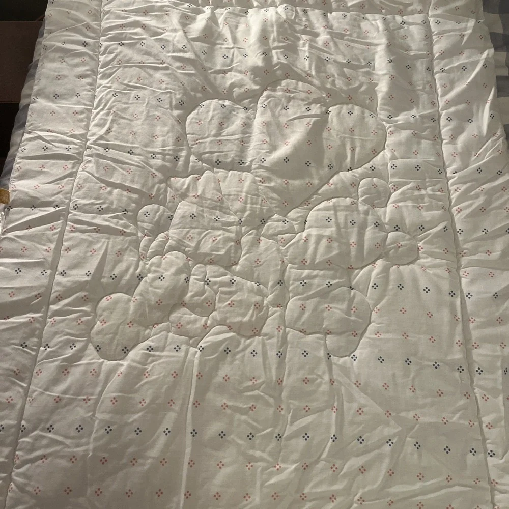 Vtg Dundee '84 Disney Baby Mickey Minnie ABC Balloons Crib Comforter Blanket